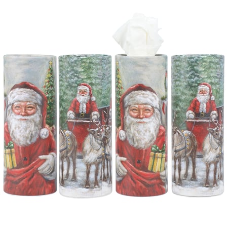 Santa Tissue Box Set - Paper, Facial Tissue