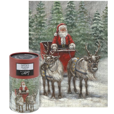 Santa On Sleigh Puzzle - Paper