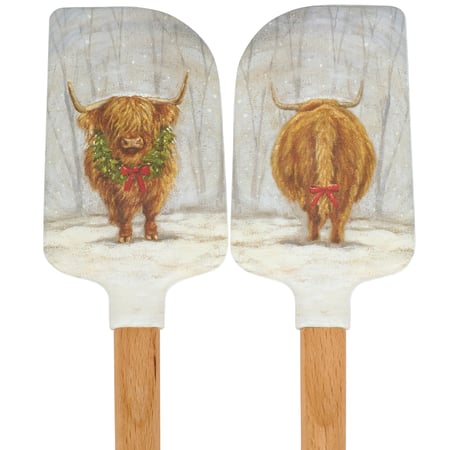 Snowy Highland Spatula - Silicone, Wood