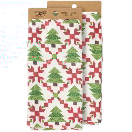 Tree Quilt Kitchen Towel - Cotton, Terrycloth