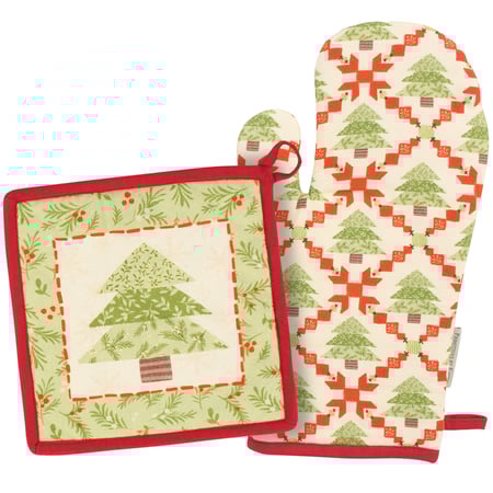 Tree Quilt Kitchen Set - Cotton