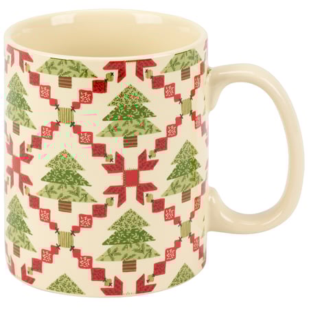 Tree Quilt Mug - Stoneware