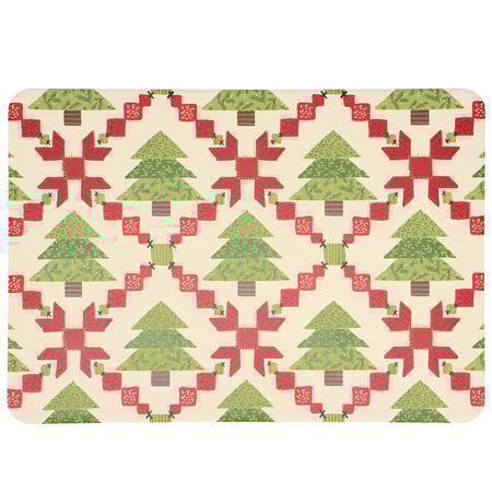 Tree Quilt Trivet - Stone, Rubber