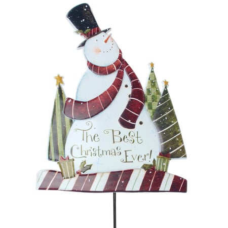 The Best Christmas Ever Garden Pick - Metal