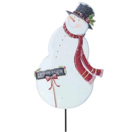 Let It Snow Garden Pick - Metal