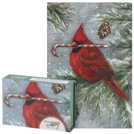 Winter Cardinal Puzzle - Paper
