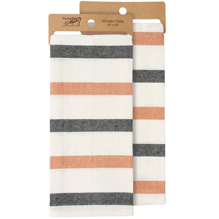 Halloween Stripe Kitchen Towel - Cotton