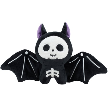 Skeleton Bat Shaped Pillow - Polyester, Wire