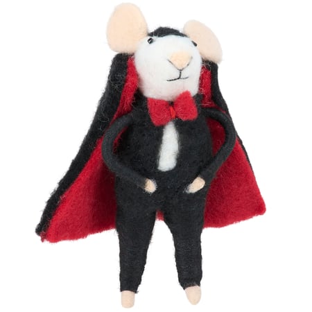 Dracula Mouse Critter - Felt, Foam, Polyester, Plastic