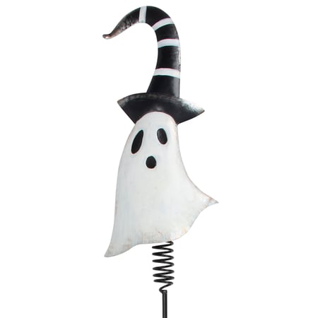 Whimsical Ghost Garden Stake - Metal