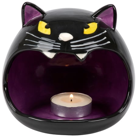 Black Cat Candle Holder - Ceramic