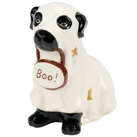 Lighted Ghost Dog Figurine - Dolomite, Lights