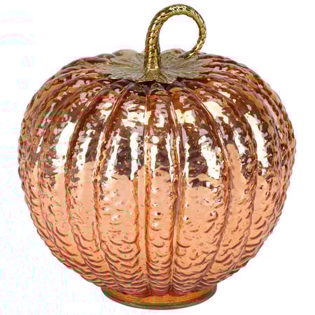 Glass Orange Pumpkin - Glass, Metal