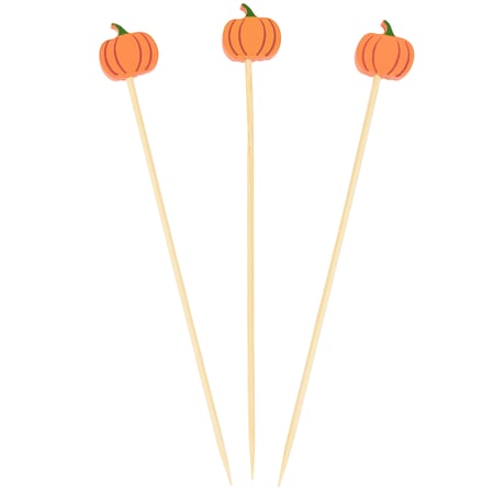 Pumpkins Party Pick Set - Bamboo, Plywood
