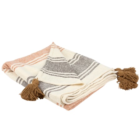 Striped Harvest Throw - Cotton