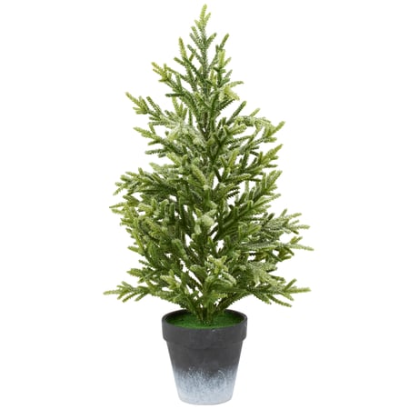 Large Snowy Norfolk Pine Tree - Plastic, Paper, Foam, Mica