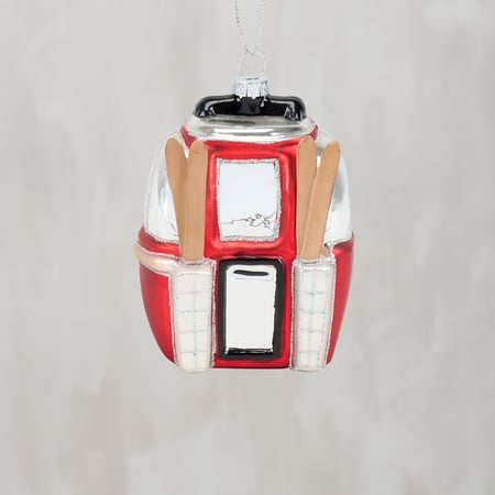 Glass Gondola Ornament - Glass, Metal, Glitter