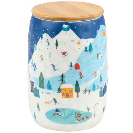 Ski Slope Canister - Dolomite, Bamboo, Plastic