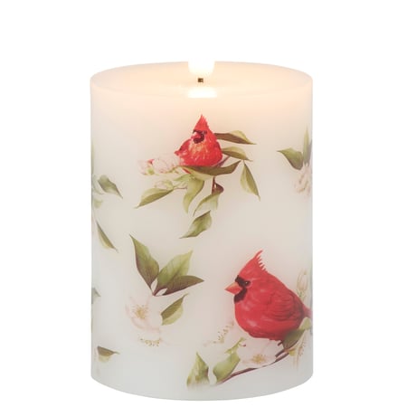 Cardinal Flameless Candle - Wax, Plastic, Light