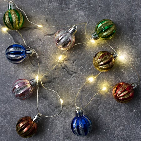Ball Ornaments String Lights - Plastic, Cord, Lights