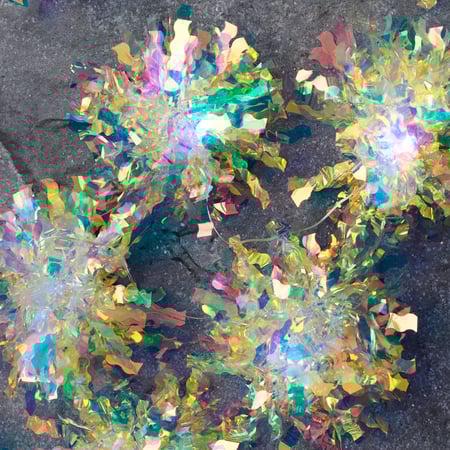 Iridescent Poms String Lights - Plastic, Cord, Lights