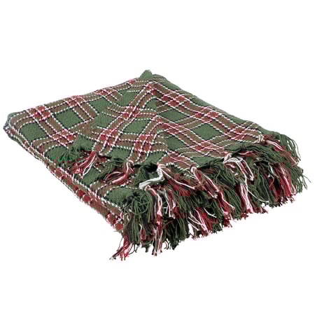 Cabin Christmas Plaid Throw - Cotton