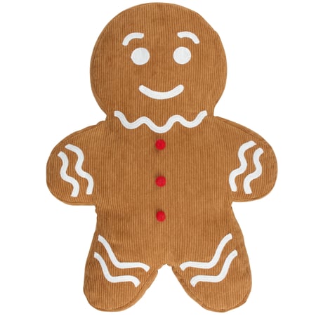 Gingerbread Shaped Pillow - Corduroy