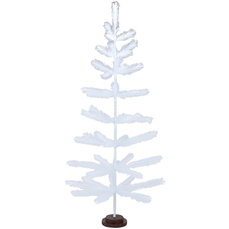 Large White Pampas Tree - Wood, Metal, Plastic, Fabric