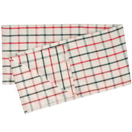 Christmas Check Tablecloth - Cotton