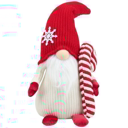 Knitted Gnome Sitter - Polyester, Sand