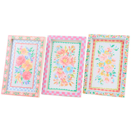 French Floral Framed Art Set - Wood
