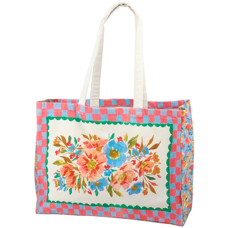 French Floral Tote - Canvas