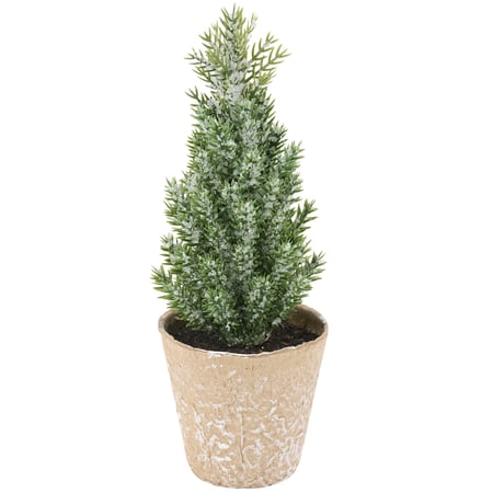 Mini Icy Pine Tree - Plastic, Foam, Paper, Mica