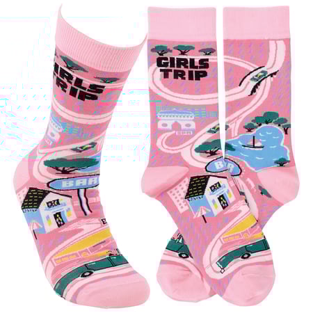 Girls Trip Socks - Cotton, Nylon, Spandex