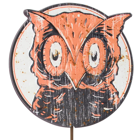 Vintage Owl Garden Pick - Metal