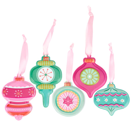 Retro Ornaments Ornament Set - Metal, Velvet