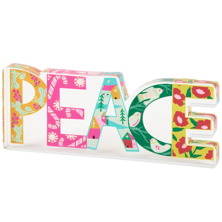 Peace Acrylic Sitter - Acrylic