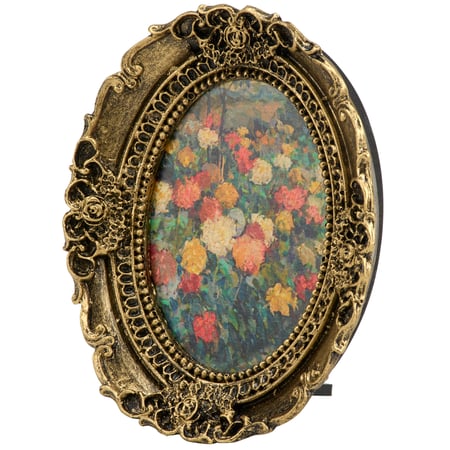 Flower Garden Framed Art - Resin, Paper, Wood, Magnet