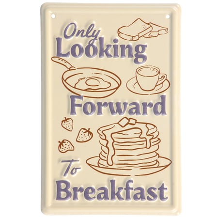 Looking Forward To Breakfast Hanging Decor - Metal