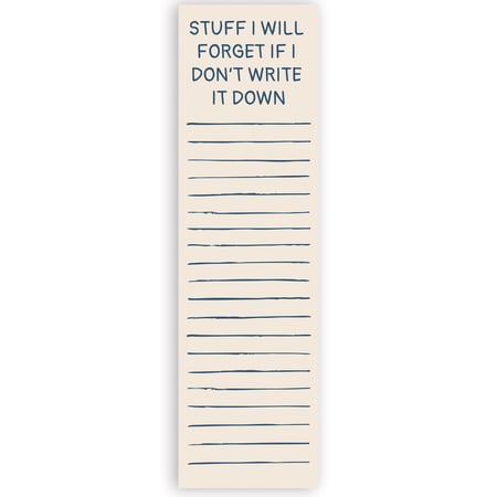 Stuff I Will Forget List Pad - Paper, Magnet