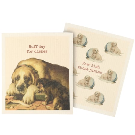 Ruff Day For Dishes Swedish Dishcloth Set - Cellulose, Cotton