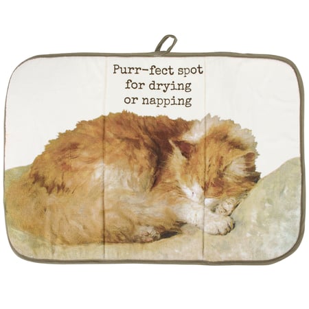 Purrfect Spot Drying Mat - Polyester, Foam