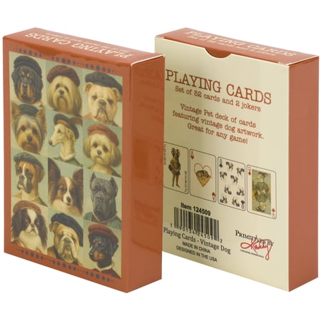 Vintage Dog Playing Cards - Paper