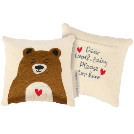 Bear Tooth Fairy Pillow - Cotton