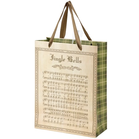 Jingle Bells Small Gift Bag - Paper, Ribbon