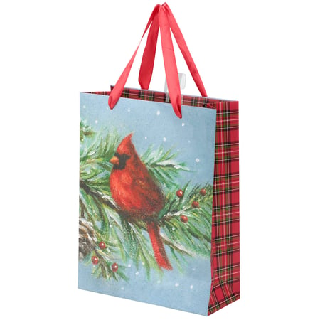 Cardinal Small Gift Bag - Paper, Ribbon