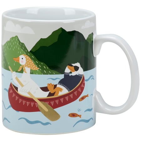 Canoe Geese Mug - Stoneware