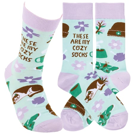 These Are My Cozy Socks - Cotton, Nylon, Spandex