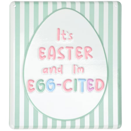 It's Easter And I'm Eggcited Hanging Decor - Metal