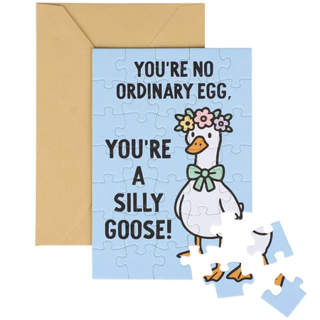 You're A Silly Goose Puzzle Card - Paper